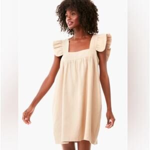 TUCKERNUCK x POMANDER PLACE Camella Flutter Sleeve Mini Dress Sz L $138 {GG22}